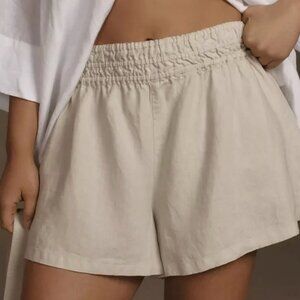 Anthropologie: Somerset Linen Shorts in Beige